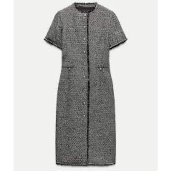 Zara midi tweed take dress - Picture 2 of 2